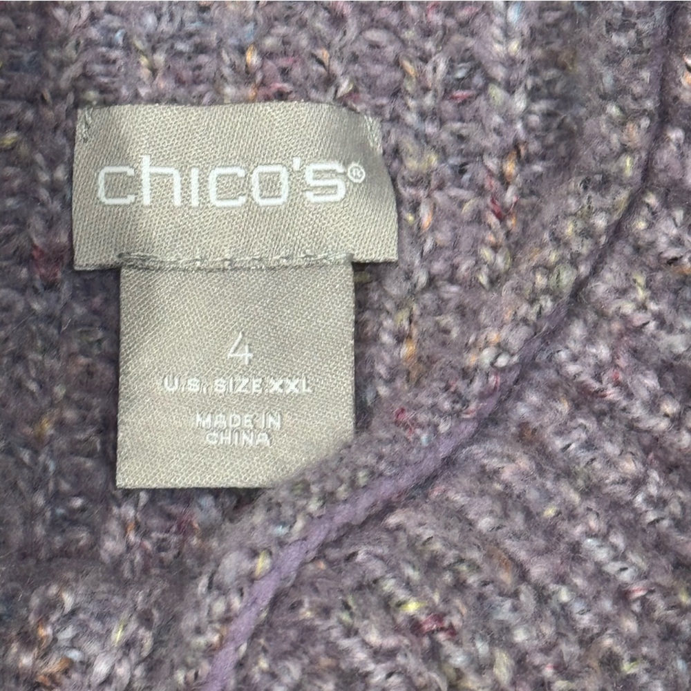 Chico’s Slouchy Purple Sweater | Size XXL (Chico’s 4) - Picture 6 of 9